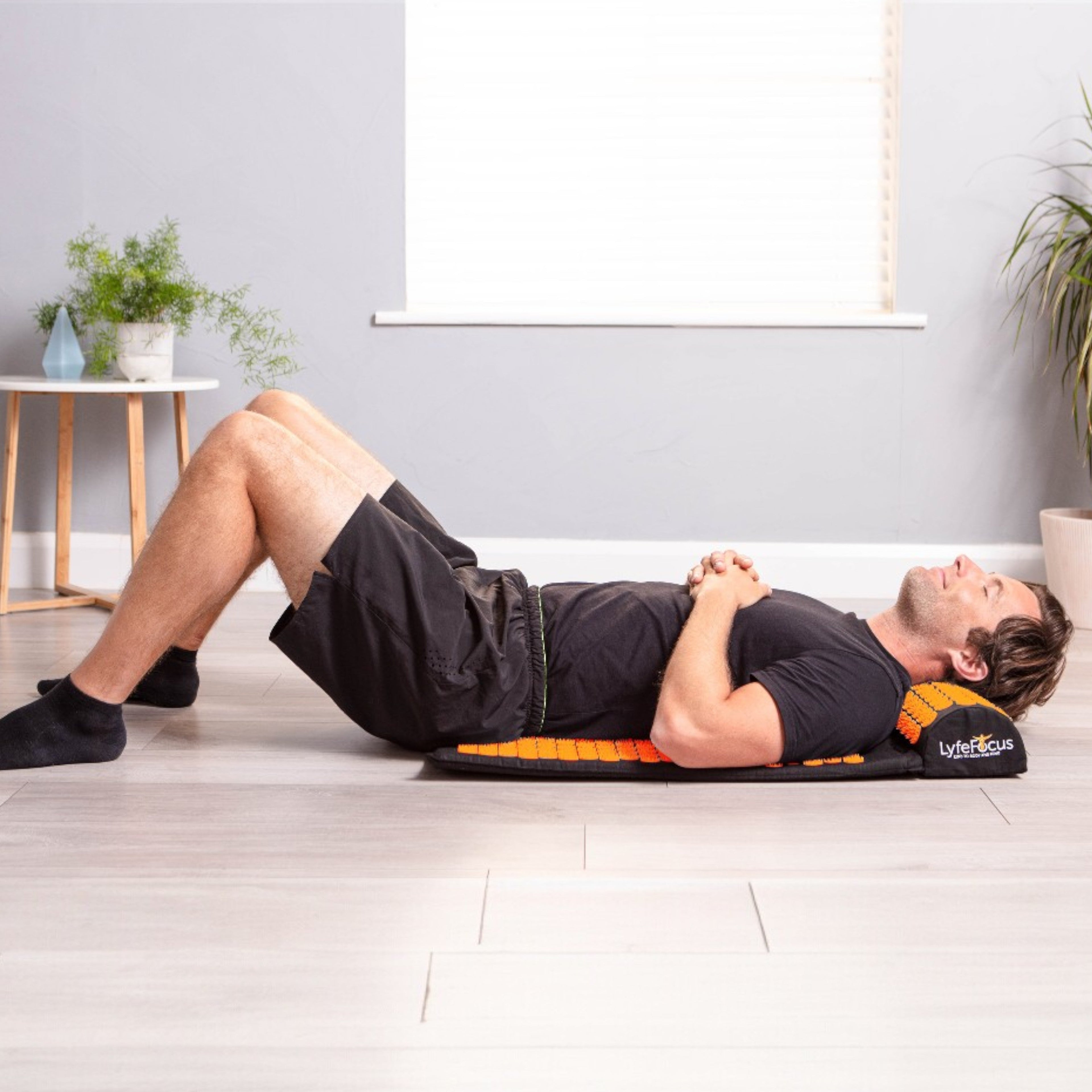 Acupressure Mat & Pillow for Massage Neck, Back & Shoulders (Orange)