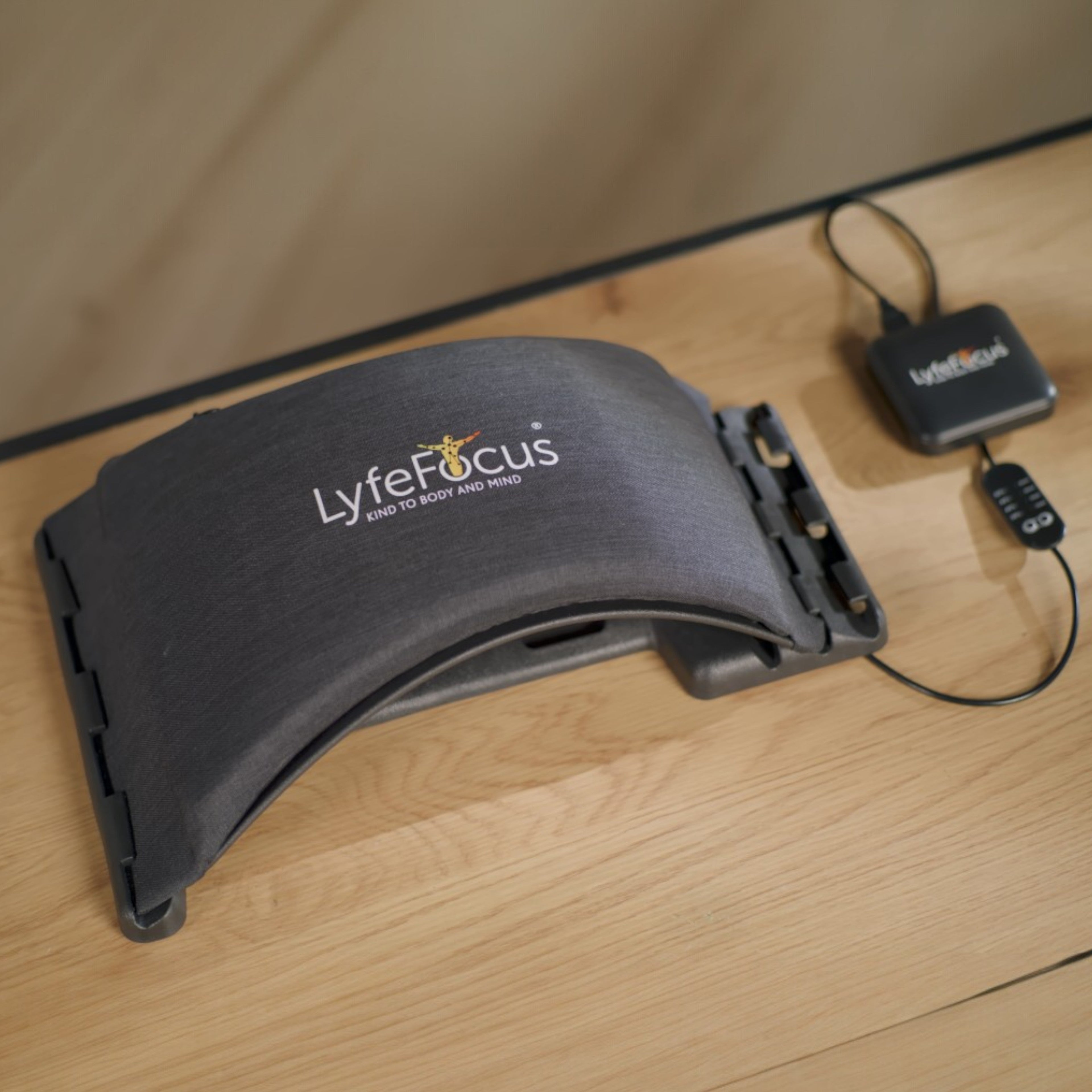 LyfeFocus device on a wooden surface